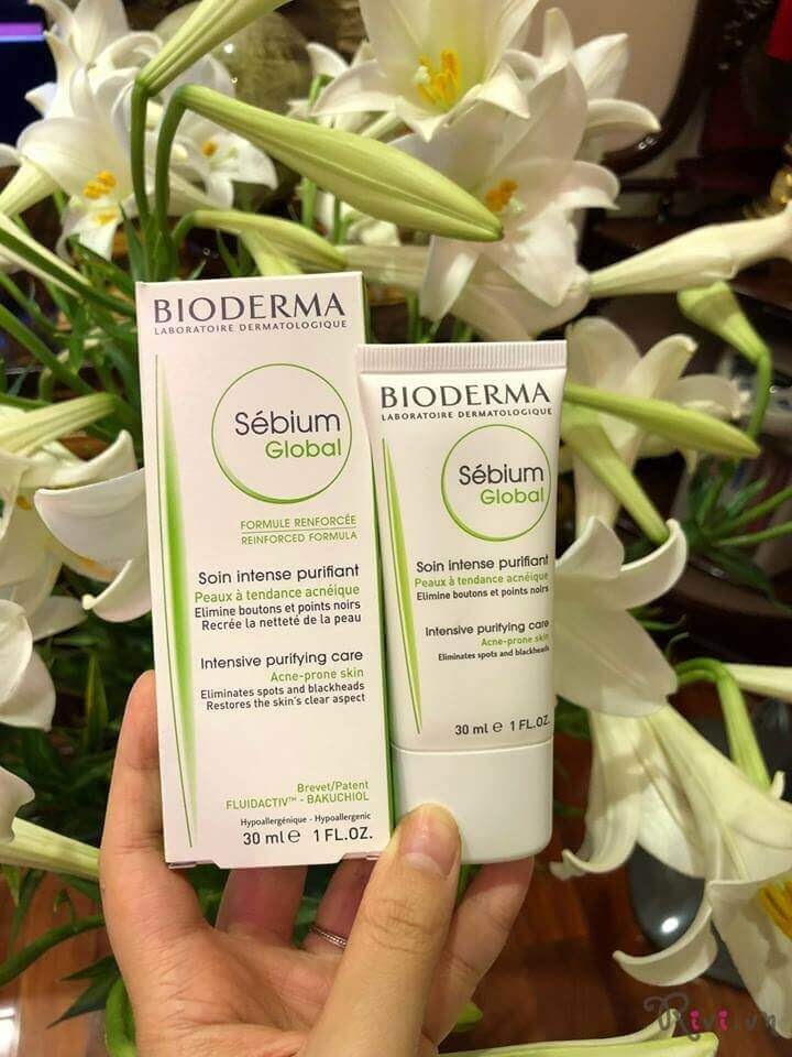 Review Kem trị mụn cho da dầu Bioderma Sebium Global