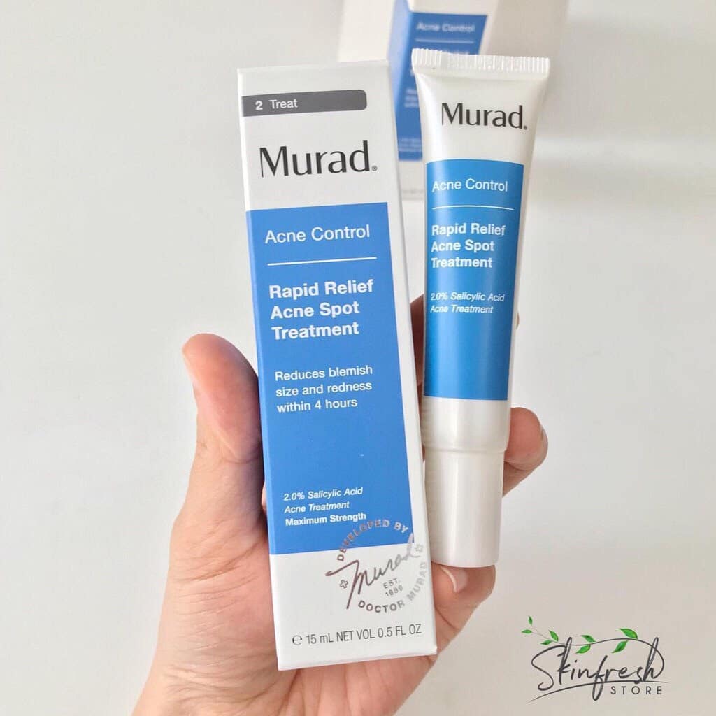 Review Kem trị mụn cho da nhạy cảm Murad Rapid Relief Acne Spot Treatment