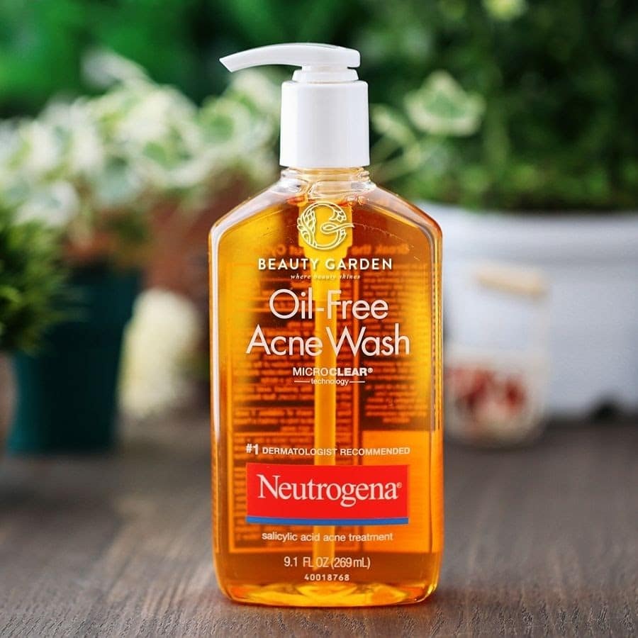 Review sữa rửa mặt trị mụn ẩn neutrogena oil free acne wash