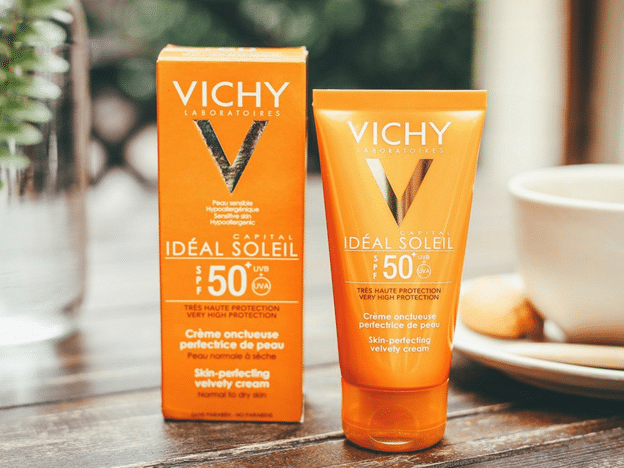 Review kem chống nắng cho da hỗn hợp vichy ideal soleil dry touch