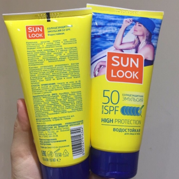 Review Kem chống nắng của Nga Sunlook SPF 50 - Emulsion High Protection