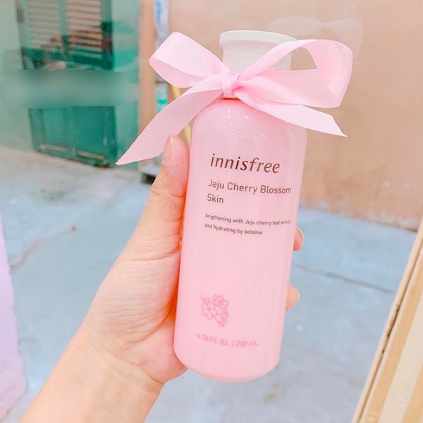 Review Nước hoa hồng cho da hỗn hợp Jeju innisfree Cherry Blossom Skin