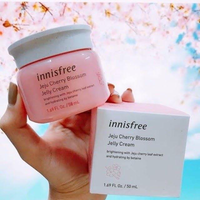 Review Kem dưỡng ẩm cho da hỗn hợp Jeju innisfree Cherry Blossom Jelly Cream