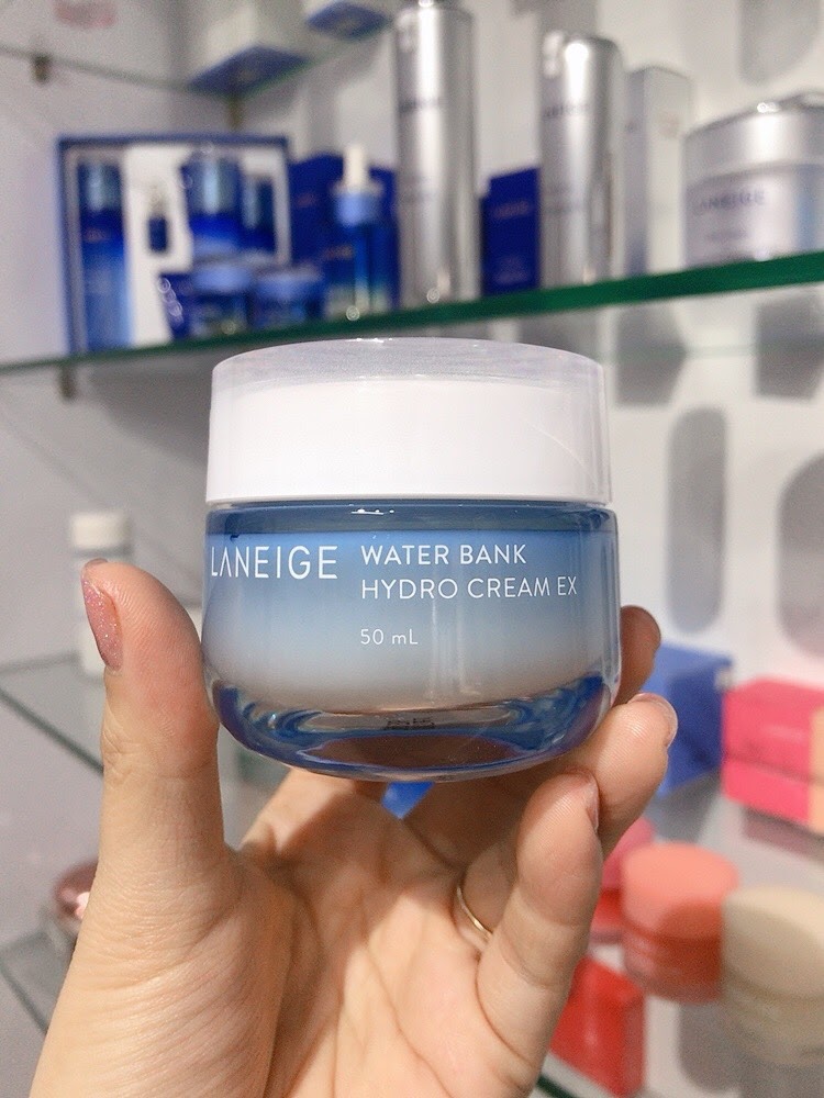 Review kem dưỡng ẩm cho da hỗn hợp laneige water bank hydro cream ex
