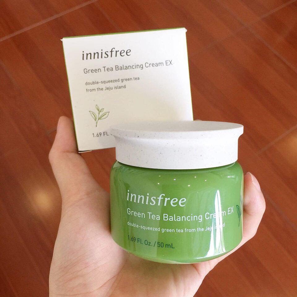 Review Kem dưỡng ẩm cho tuổi dậy thì Innisfree Green Tea Balancing Cream EX