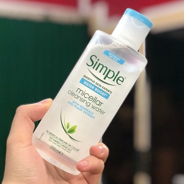 Review Nước tẩy trang cho da khô Simple Water Boost Cleansing Micellar Water