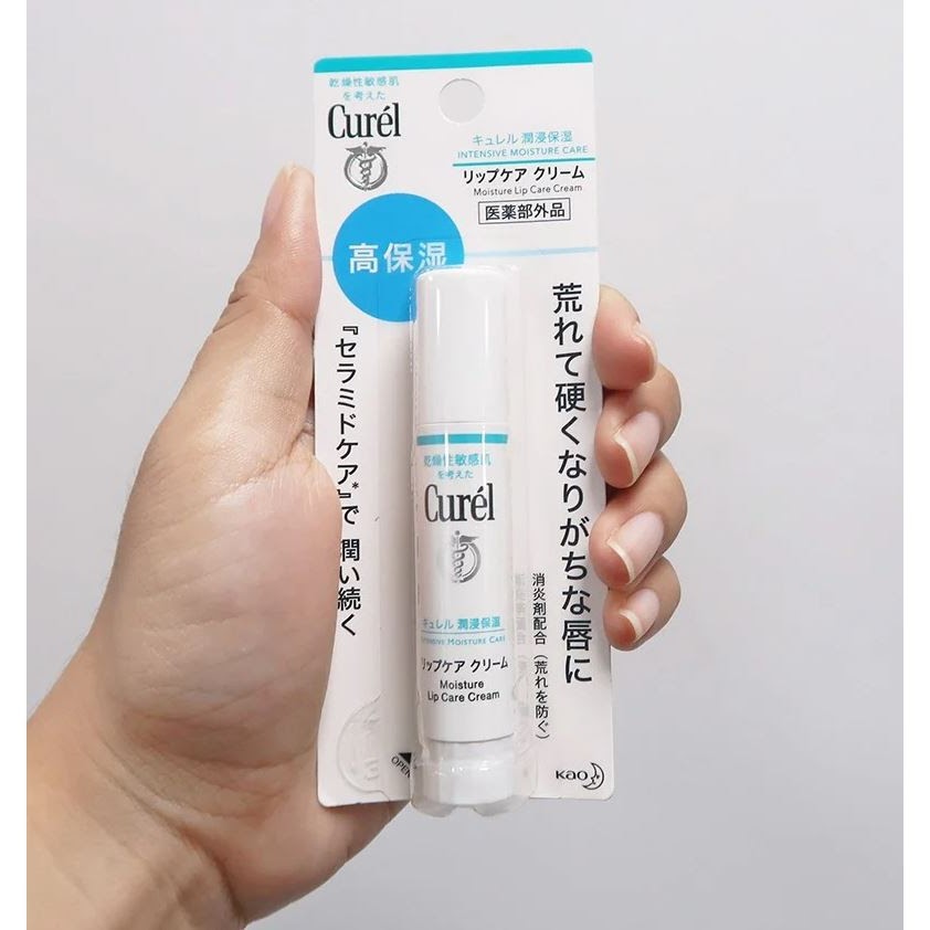 Review Son dưỡng môi không màu Curel Intensive Moisture Care Moisture Lip Care Cream