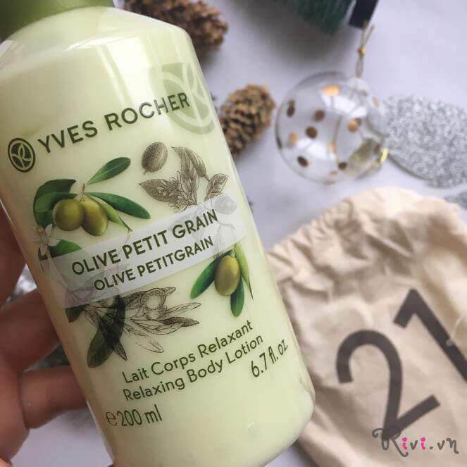 Review sữa dưỡng thể yves rocher relaxing body lotion olive petit grain