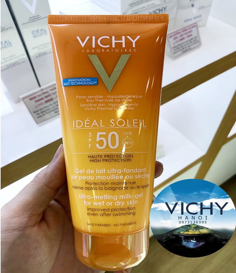 Review Kem chống nắng toàn thân Vichy Ideal Soleil Ultra Melting Milk Gel SPF50