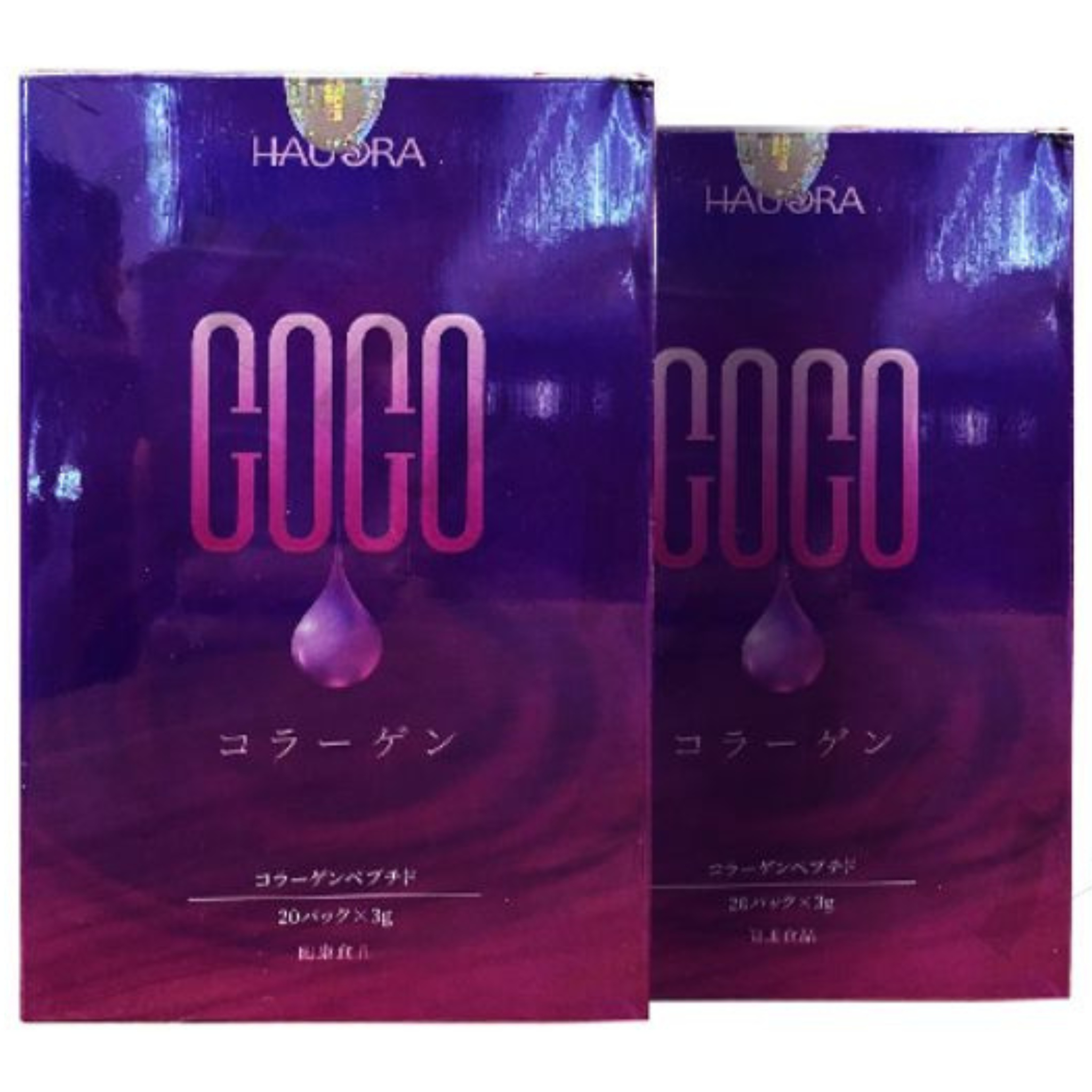 Coco collagen - màu sắc chủ đạo của bao bì là hồng tím galaxy rất bắt mắt và thu hút