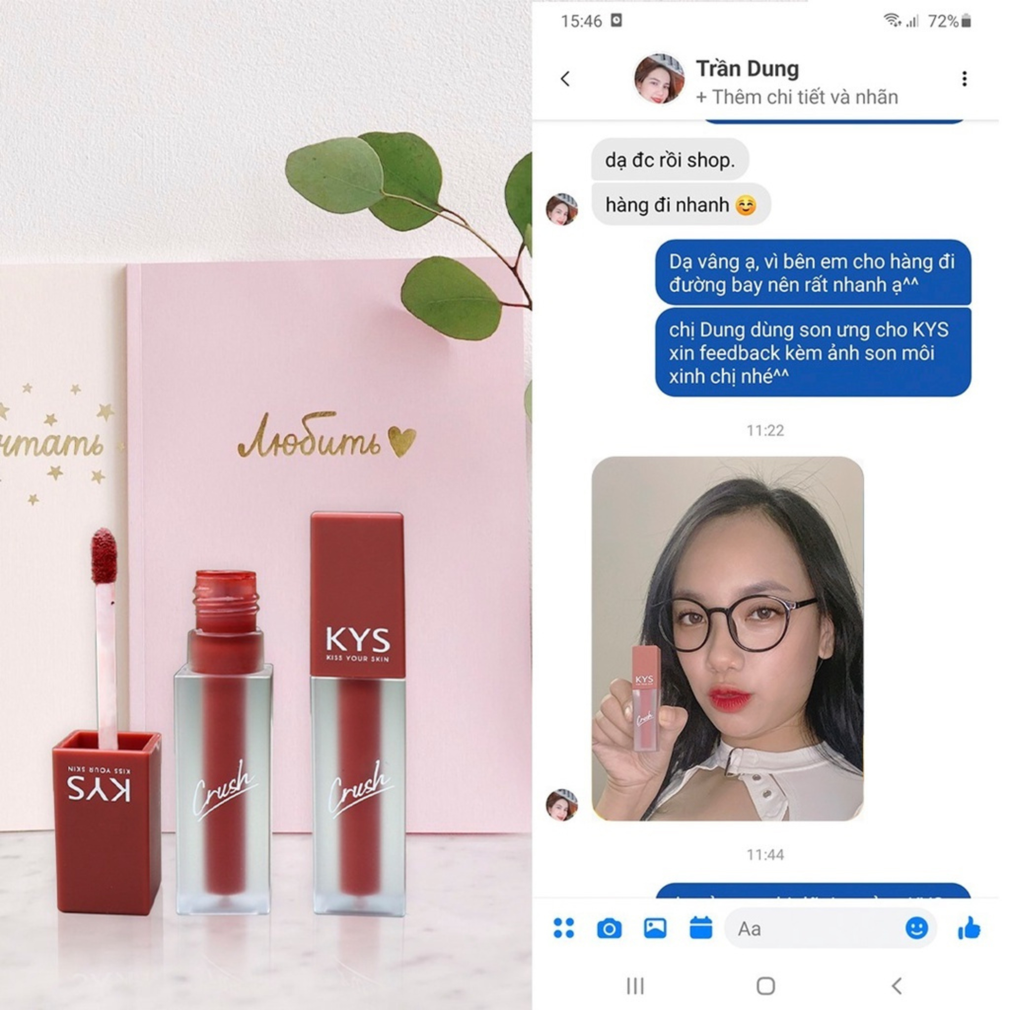 Feedback siêu dễ thương và có tâm từ các khách hàng